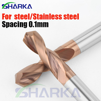 Foret hélicoïdal en carbure SHARKA M35, foret spiralé 0.5/1/1.5/2/2.5/3/3.2/3.5/4/4.5/5mm, tige droite pour acier inoxydable