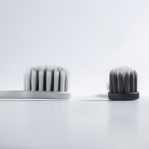Soft Bristle <b>Toothbrush</b> Manual High Quality Adult Use Silver Plated Bamboo Charcoal Wide <b>Head</b> Model 707 - Product Image 2