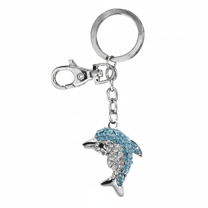 Portachiavi in peluche a forma di delfino azzurro senza scatola - Product Image 2