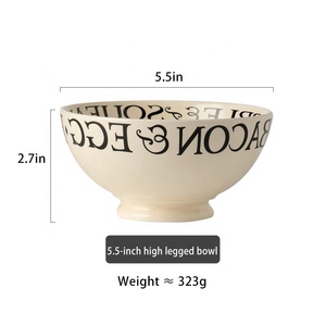 Venta caliente Impresión romana Hogar Letra negra Juego <span class=keywords><strong>de</strong></span> cuencos <span class=keywords><strong>de</strong></span> disco blanco Copa Plato <span class=keywords><strong>de</strong></span> cerámica Cuenco <span class=keywords><strong>de</strong></span> arroz <span class=keywords><strong>de</strong></span> fideos - Product Image 3