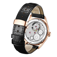 Montre mécanique de luxe pour homme à remontage manuel, tourbillon, mouvement squelette, affichage des phases lunaires et de la Terre