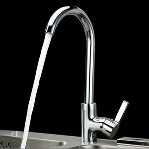 Grifo de Cocina Monomando con Válvula de Cerámica, Rotación de 360 Grados, Montaje en Encimera, Estilo Contemporáneo - Product Image 1