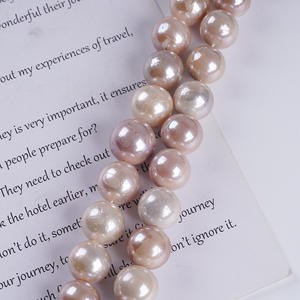 Perles d'eau douce naturelles brillantes plaquées, perles Edison en gros de Zhuji, 14-17 mm, perles en vrac pour la fabrication de bijoux, collier - Product Image 3