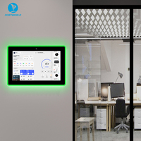 Écran de conférence tablette Sunworld YC-LE101T 2026, design ultra-fin, 10 pouces, avec éclairage LED, WiFi, PoE et tableau de bord Tuya