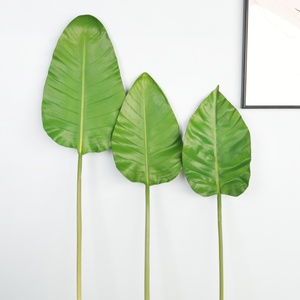 Feuille artificielle en PU, grande feuille unique pour la décoration intérieure, vente en gros de feuilles artificielles en PU de haute qualité en promotion - Product Image 2