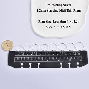 OFERTA ESPECIAL Anillos Midi Finos Apilables de Plata de Ley 925 de 1.2mm, Anillos para el Pulgar, Anillos para los Nudillos, para <span class=keywords><strong>Mujer</strong></span>, Anillo de Banda de Oro Rosa, Regalo - Product Image 5