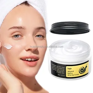 Crème pour le visage réparatrice de mucine d'escargot de marque privée OEM peau sèche naturelle acné vieillissement peau sensible quotidienne hydratant visage crème d'escargot