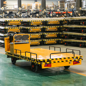 Carros de Mano de Plataforma Plana de 4 Ruedas con Capacidad de Carga de 1 Tonelada, Carro Eléctrico de Plataforma Plana para Logística y Almacén - Product Image 4