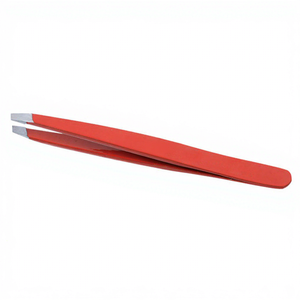 Eyelash Tweezers <b>Set</b> Stainless Steel Slanted Tip Eco-friendly Volume Precision <b>Tools</b> for Eyebrow 10mm Perfect Grip Purple <b>Pink</b> - Product Image 6