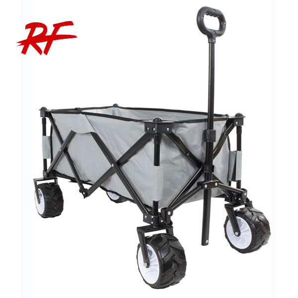 Складная садовая уличная фургон для парка, однотонные резиновые колеса, тележка для пикника и кемпинга