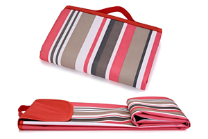 Red and Gray Stripes Waterproof Picnic <b>Blankets</b> Outdoor Oversized Sand Free <b>Beach</b> <b>Blanket</b> - Product Image 6