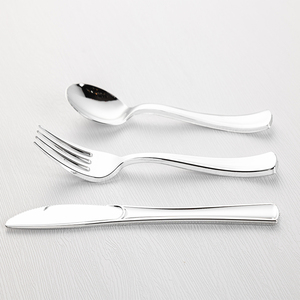 XUELI Set alat makan plastik sekali pakai, sendok pisau garpu sendok ramah lingkungan, peralatan makan perjalanan pesta piknik grosir - Product Image 5