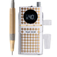 Lime à ongles électrique pour salon de manucure, perceuse 40000 tr/min, ensemble de manucure et pédicure, perceuse à ongles rechargeable portable