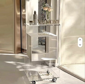 Carrito de Belleza Personalizado con Estante Transparente, Carrito de Acrílico para Salón, Comedor y Belleza - Product Image 3