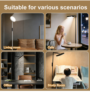 โคมไฟตั้งพื้น LED รุ่นใหม่ปี 2026 ปรับได้ 360 องศา โครงสร้างโลหะ ควบคุมการหรี่แสงด้วยรีโมท ค่า CRI สูง 90 ความสว่าง 3000 ลูเมนส์ เหมาะสำหรับห้องนั่งเล่น - Product Image 4