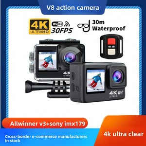 V830m Waterproof Wi-Fi Sports Cam Outdoor Cycling Hiking Surfing 4K HD Dual Screen Action Camera 4K HD Resolution <b>Captures</b> - Product Image 4