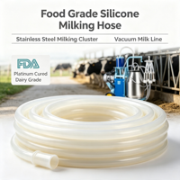 Tuyau en silicone de qualité alimentaire à intérieur lisse, tube de transfert de lait résistant aux hautes températures pour équipement de distribution de boissons