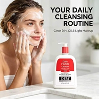 Nettoyant visage quotidien sans parfum 475 ml Glycérine Vitamine B5 Lavage en profondeur doux Élimine l'excès de sébum Démaquillant léger Prévient la déshydratation de la peau