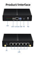 Hardware Pfsense 2955U, 4 GB de RAM, 64 GB de SSD, Mini Router Firewall Fortigate con 6 Puertos LAN
