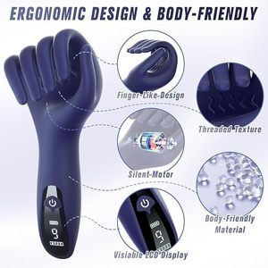 Allenatore Penieno con 10 Frequenze, Forte Vibrazione, Simile a un Dito, Display LCD in Silicone, per Adulti, Coppa per Esercizi Duraturi - Product Image 3