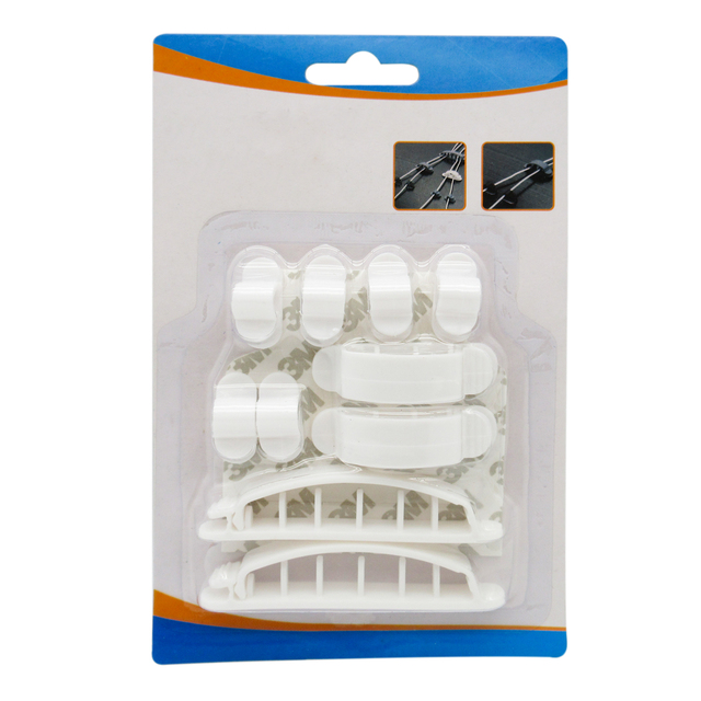 10 Pack White Silicone Cable Organizer Clips Multifunction Office Phone Desktop Charger Wire Holder Convenient Adhesive Phone