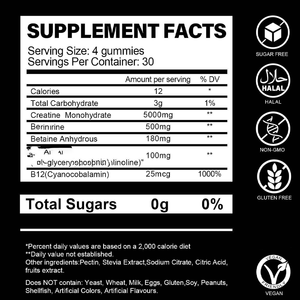 OEM Personalizable Pre-Entrenamiento Suplemento-Músculo Específico <span class=keywords><strong>Creatina</strong></span> Monohidrato Gomitas con 5g <span class=keywords><strong>Creatina</strong></span> - Product Image 2