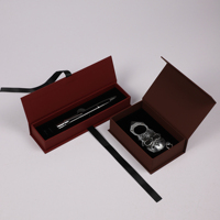 SUNNY PACK Fabricant d'emballages cadeaux Vente en gros Boîte à stylos en papier noir de luxe avec logo personnalisé Étui à stylos pour cadeau