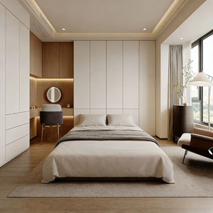 <span class=keywords><strong>Armadio</strong></span> e <span class=keywords><strong>Cabina</strong></span> <span class=keywords><strong>Armadio</strong></span> Angolare Moderni di Lusso Balom su Misura in Legno con Illuminazione a LED e Multi-Scomparti per Camera da Letto - Product Image 4