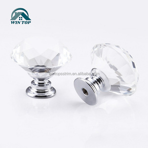 Win Top Crystal Glass <strong>Cabinet</strong> <strong>Knobs</strong> 30mm <strong>Diamond</strong> Shape Drawer Kitchen <strong>Cabinets</strong> Cupboard Wardrobe Pulls Dresser Handles - Product Image 2