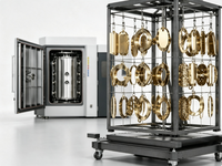 Ligne de production de revêtement PVD par pompage sous vide AsiaLink PLC pour acier inoxydable, céramique, plastique, revêtement décoratif