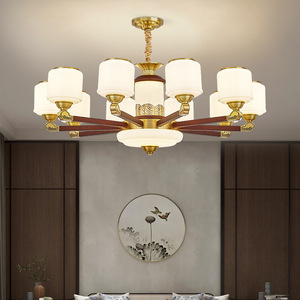 Zhongshan Lighting New Chinese Style Chandelier Multi Head <b>Led</b> <b>Light</b> For Living Room Dining Room Home Decor Round Ceiling Lamp - Product Image 2