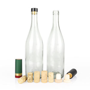 Bouteilles de champagne en verre de grande capacité de 750ml Bouteilles de liqueur douce avec <span class=keywords><strong>bouchon</strong></span> rétractable en liège - Product Image 2