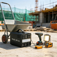 YUTANDA 3600W LiFePO4 Generator Tenaga Surya Portabel UPS Gelombang Sinus Murni MPPT Power Station Kontrol Aplikasi Pintar Colokan AU/US/EU untuk Rumah