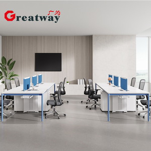 Greatway, muebles de oficina blancos modernos, 1, <span class=keywords><strong>2</strong></span>, 4, 6, 8 plazas para Persona, estación de trabajo de oficina, escritorio en Escritorio de oficina - Product Image 1
