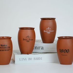 Taza de Cerveza de Cerámica OEM ODM, Nueva Taza Creativa con Relieve Vintage, Hecha a Mano en México, Taza de Barro para Beber con Logotipo Personalizado - Product Image 5