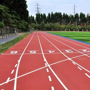 Europe Standard 13mm Athletic 400 Meters Track Hybrid Runway Rubber Running Track