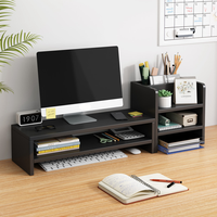 Support surélevé pour écran d'ordinateur de bureau en gros, support de moniteur d'ordinateur surélevé, boîte de rangement de bureau, étagère de rangement