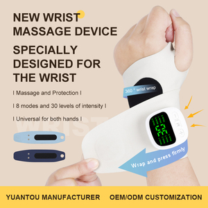 Dispositivo de masaje para muñeca, 8 modos, 30 niveles de intensidad, magnético, desmontable, tela elástica, soporte transpirable para muñeca, alivio del <span class=keywords><strong>dolor</strong></span> - Product Image 6