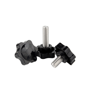 Pabrik bintang sekrup yang dapat disesuaikan kenop plastik tombol Bakelite hitam dengan benang untuk penggunaan lemari laci pintu - Product Image 4