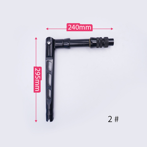 ใหม่ ของแท้จากโรงงาน บิ๊กเกม 2 #   ด้ามจับคันเบ็ดตกปลาปรับมุมได้สำหรับการตกปลาแบบทรอลลิ่ง อลูมิเนียม 4 มุม ด้ามตรงและด้ามงอ - Product Image 1