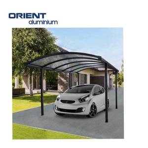 Cochera de Aluminio con Techo Arqueado para un Solo Automóvil, Cubierta de Porche Curva con Estructura de Aluminio - Product Image 3