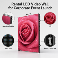 Pantalla LED de Alquiler P2.5 de 500x500 mm, Empalme sin Costuras, Video Wall LED HD a Todo Color para Lanzamiento de Eventos Corporativos