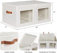 Boîtes de rangement modernes pliables en tissu, grandes, empilables, avec couvercles, organisateurs de placard, paniers cubes durables