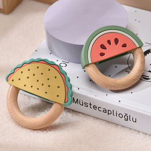 Venta caliente al por mayor ODM OEM Bpa libre de silicona mordedor redondo dentición anillo calmante bebé dentición bebé juguete bebé mordedores - Product Image 4