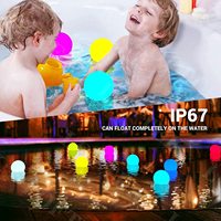 Lampe boule lumineuse LED ultra-amusante avec télécommande veilleuse étanche-Lampe boule de saphir œuf lumières de piscine flottantes pour la décoration des enfants