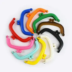 Meetee BS150 8.5cm/16cm Bag Accessories Handmade Sewing Arc-Shaped Colorful Candy Resin Handbag Handles Purse Frame