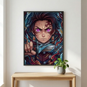 Affiches d'anime japonaises décoratives, affiches de sport de football en 3D, <span class=keywords><strong>manga</strong></span>, peinture plastique 30*40, affiches d'anime lenticulaires 3D - Product Image 2