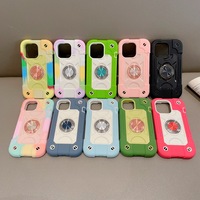 Étui de téléphone avec béquille Offre Spéciale avec logo pour iPhone 13 12 11 15 Pro Max porte-anneau en métal pour doigt de prévention des chutes