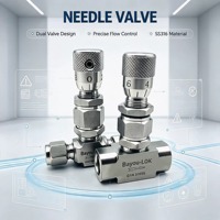 Stainless Steel Metering Needle Valve Micro Adjust Flow Control 0.5mm Thread Pitch Precise Fluid Regulation for Laboratory Use