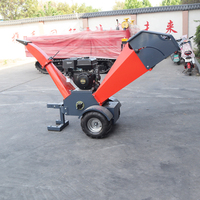 Nouvelle conception de broyeur de bois à tambour 15HP, machine à broyer les branches d'arbres, moteur à essence 15HP, broyeur de bois de 120 mm au prix d'usine